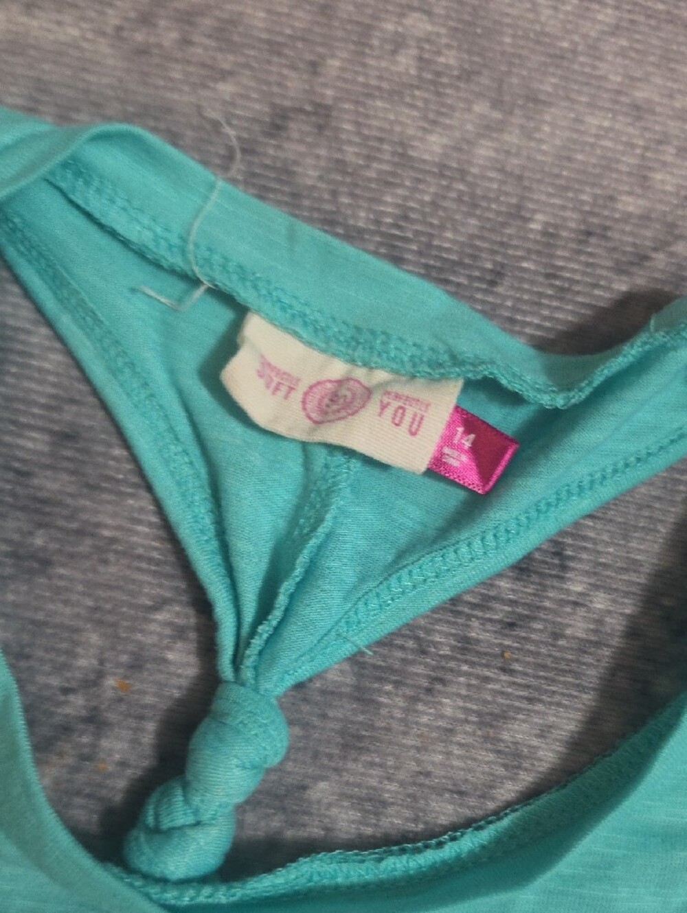 Anything Is Possible Turquoise Racerback Tank Top - Picture 2 of 2